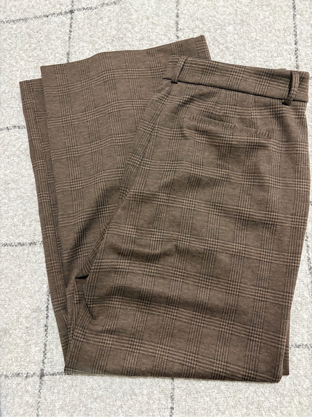 Simply Vera Vera Wang Brown Plaid Wide Leg Pants
